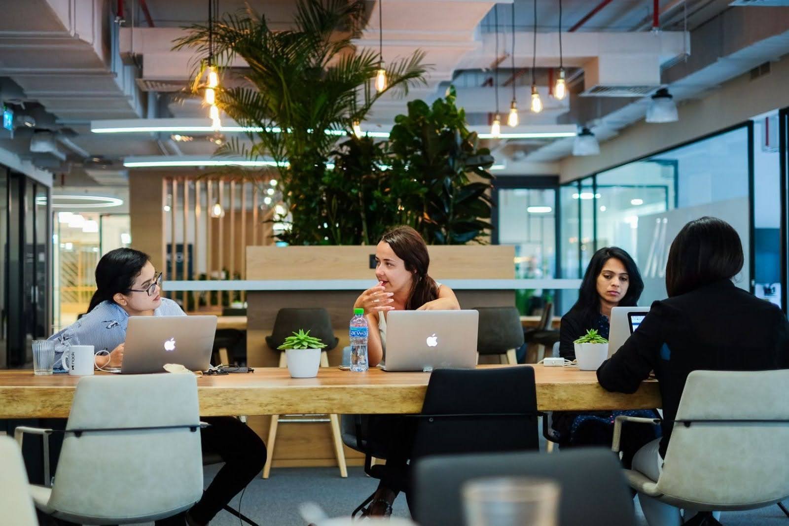 Office group discussion